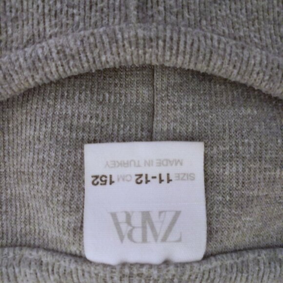 ZARA Girls Gray Knit Short Sleeve Dress – Size 11-12 (152 cm) - Picture 8 of 11